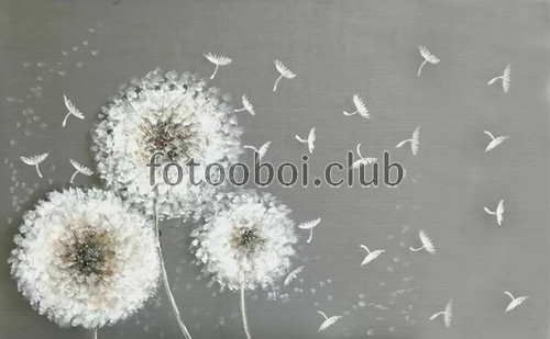 одуванчики, живопись